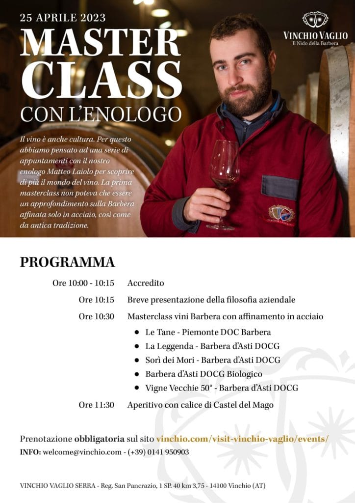 Masterclass con l’enologo [25/04/23]