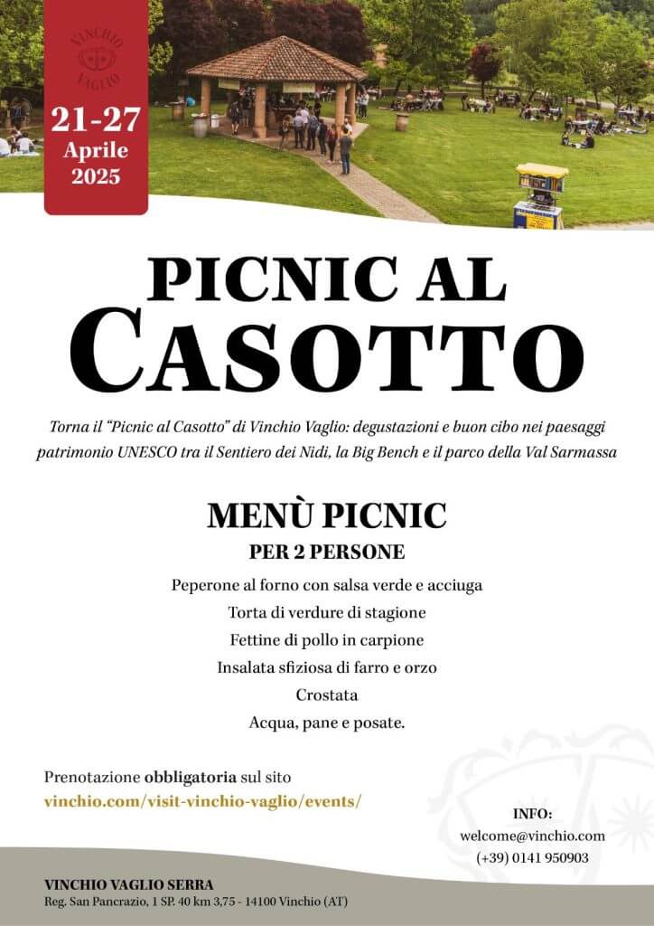 Locandina Picnic al Casotto Vinchio Vaglio