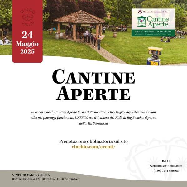 Cantine Aperte sabato 24 Maggio