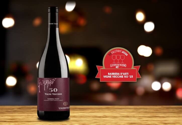 Tre Bicchieri 2026 per la Barbera d’Asti Vigne Vecchie 50 2023