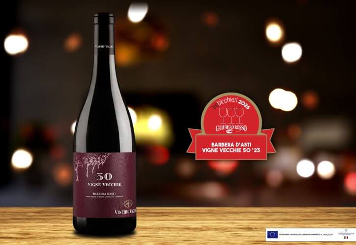 Tre Bicchieri 2026 for our Barbera d’Asti Vigne Vecchie 50 2023